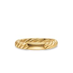David Yurman DY Mercer Pave Band Ring in 18K Yellow Gold with Diamonds, 3.7mm