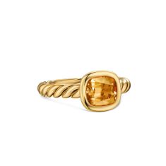 David Yurman DY Mercer Stone Ring in 18K Yellow Gold with Citrine, 7mm 1