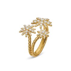 David Yurman Starburst Multi Star Ring in 18K Yellow Gold with Diamonds