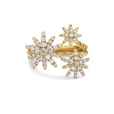 David Yurman Starburst Multi Star Ring in 18K Yellow Gold with Diamonds