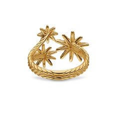 David Yurman Starburst Multi Star Ring in 18K Yellow Gold with Diamonds