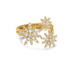David Yurman Starburst Multi Star Ring in 18K Yellow Gold with Diamonds 1