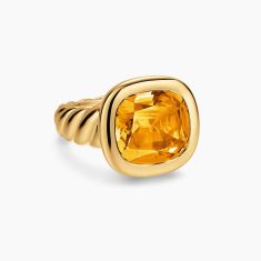 David Yurman DY Mercer Color Stone Ring in 18K Yellow Gold with Citrine, 13.5mm 1
