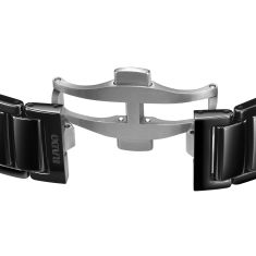 Rado True Square Automatic Open Heart Black Ceramic Watch 38mm - R27124702