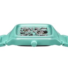Rado True Square Automatic Open Heart Turquoise High-Tech Ceramic Bracelet Watch 38mm - R27176712