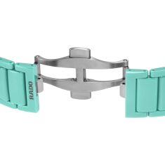 Rado True Square Automatic Open Heart Turquoise High-Tech Ceramic Bracelet Watch 38mm - R27176712