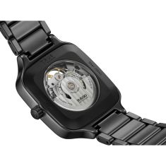 Rado True Square Automatic Skeleton Black High-Tech Ceramic Watch 38mm - R27197152