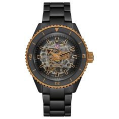 Rado Captain Cook Skeleton Dial High-Tech Ceramic Black Bracelet Watch 43mm - R32192152