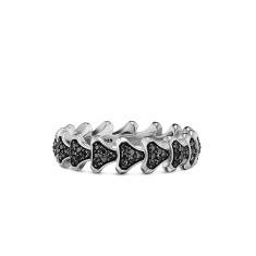 Men's David Yurman Armory Band Ring in Sterling Silver with Black Diamonds, 6.2mm 1