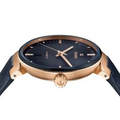 Rado Florence Automatic Blue Dial Blue Leather Strap Watch 39mm - R48905205