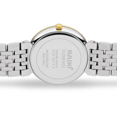 Rado Florence Black Dial Two-Tone Yellow Gold-Tone and Stainless Steel Watch 38mm - R48912153