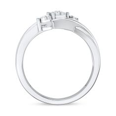 1/5ctw Round Diamond 10k White Gold Three-Stone Engagement Ring
