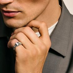 John Hardy Icon Stud 9mm Sterling Silver Ring