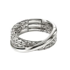 John Hardy Essentials 7.5mm Sterling Silver Crossover Ring 1