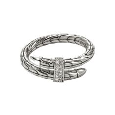 John Hardy Spear 1/12ctw Diamond Sterling Silver Band Ring 1