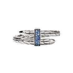 John Hardy Naga Blue Sapphire Sterling Silver Ring 1