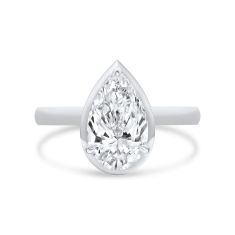 2 1/4ctw Pear Lab Grown Diamond 14k White Gold Hidden Halo Engagement Ring
