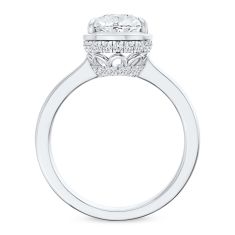 2 1/4ctw Pear Lab Grown Diamond 14k White Gold Hidden Halo Engagement Ring