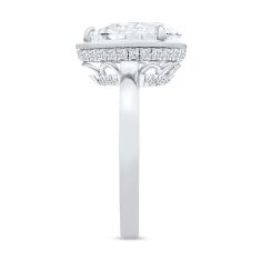 2 1/4ctw Pear Lab Grown Diamond 14k White Gold Hidden Halo Engagement Ring