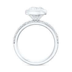 3 1/2ctw Pear Lab Grown Diamond 14k White Gold Engagement Ring