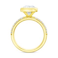 3 1/2ctw Pear Lab Grown Diamond 14k Yellow Gold Engagement Ring