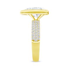 3 1/2ctw Pear Lab Grown Diamond 14k Yellow Gold Engagement Ring