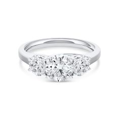2ctw Round Lab Grown Diamond 14k White Gold Three-Stone Engagement Ring