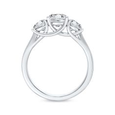 2ctw Round Lab Grown Diamond 14k White Gold Three-Stone Engagement Ring