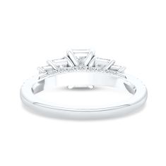 2 1/2ctw Emerald Lab Grown Diamond 14k White Gold Five-Stone Engagement Ring