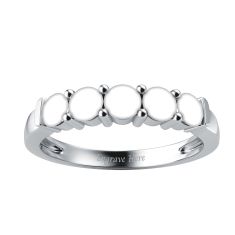 Mother's Custom Birthstone Single Row Engravable Family Ring (2-5 Gemstones)