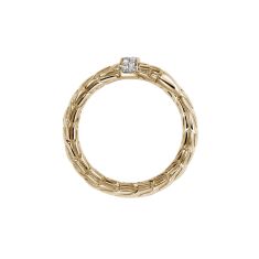 John Hardy Spear 1/12ctw Diamond 14k Yellow Gold Ring
