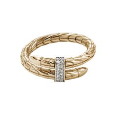 John Hardy Spear 1/12ctw Diamond 14k Yellow Gold Ring 1