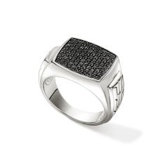 John Hardy Black Sapphire Sterling Silver Signet Ring