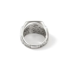 John Hardy Black Sapphire Sterling Silver Signet Ring