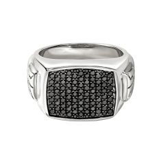 John Hardy Black Sapphire Sterling Silver Signet Ring John Hardy Black Sapphire Sterling Silver Signet Ring