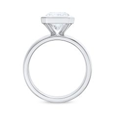3ct Radiant Lab Grown Diamond Solitaire 14k White Gold Engagement Ring