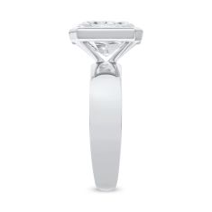 3ct Radiant Lab Grown Diamond Solitaire 14k White Gold Engagement Ring