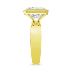 3ct Radiant Lab Grown Diamond Solitaire 14k Yellow Gold Engagement Ring