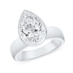 3ct Pear Lab Grown Diamond Solitaire 14k White Gold Engagement Ring 1