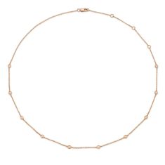 Shy Creation 1/4ctw Diamonds by the Yard 14k Rose Gold Necklace 1