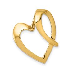 14k Yellow Gold Heart Slide Pendant 1