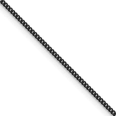 Black Ion-Plated Stainless Steel 1.5mm Curb Chain Necklace