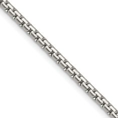 Stainless Steel 3mm Flat Box Chain Necklace