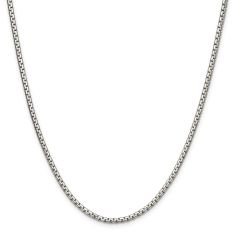 Stainless Steel 3mm Flat Box Chain Necklace