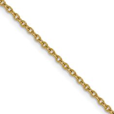 Yellow Ion-Plated Stainless Steel 1.9mm Cable Chain Necklace