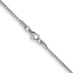Stainless Steel 2.2mm Rounded Box Chain Necklace