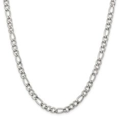 Men's Stainless Steel 6.3mm Figaro Chain Necklace