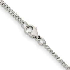 Stainless Steel 4mm Round Curb Chain Necklace