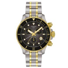 Tissot Seastar 1000 Quartz Chronograph Grey-Black Dial Two-Tone Watch 38mm - T1202172206100 1