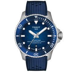 Tissot T-Touch Connect Solar Black Dial Blue Leather Strap Watch